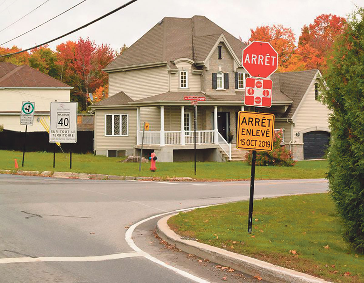 Saint-Jérôme décide de la signalisation