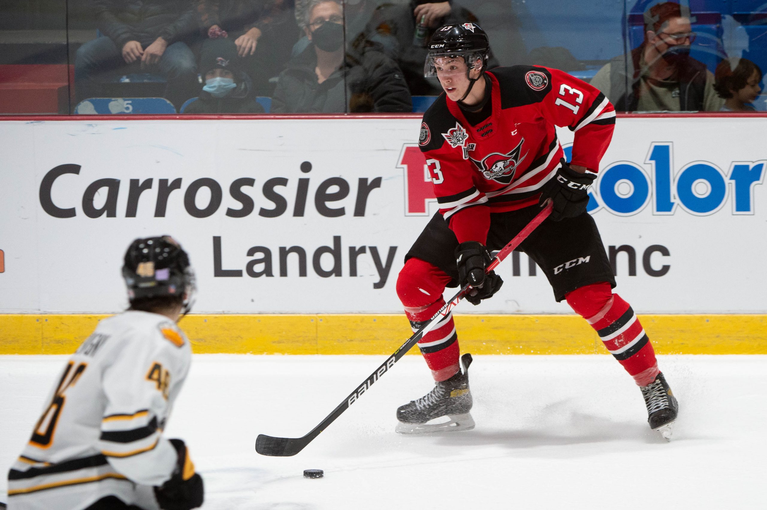 Maveric Lamoureux installe les Voltigeurs en zone adverse.